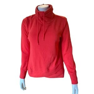 DSG Women's Red Long Sleeve Funnel Neck Pullover‎ Sweatshirt